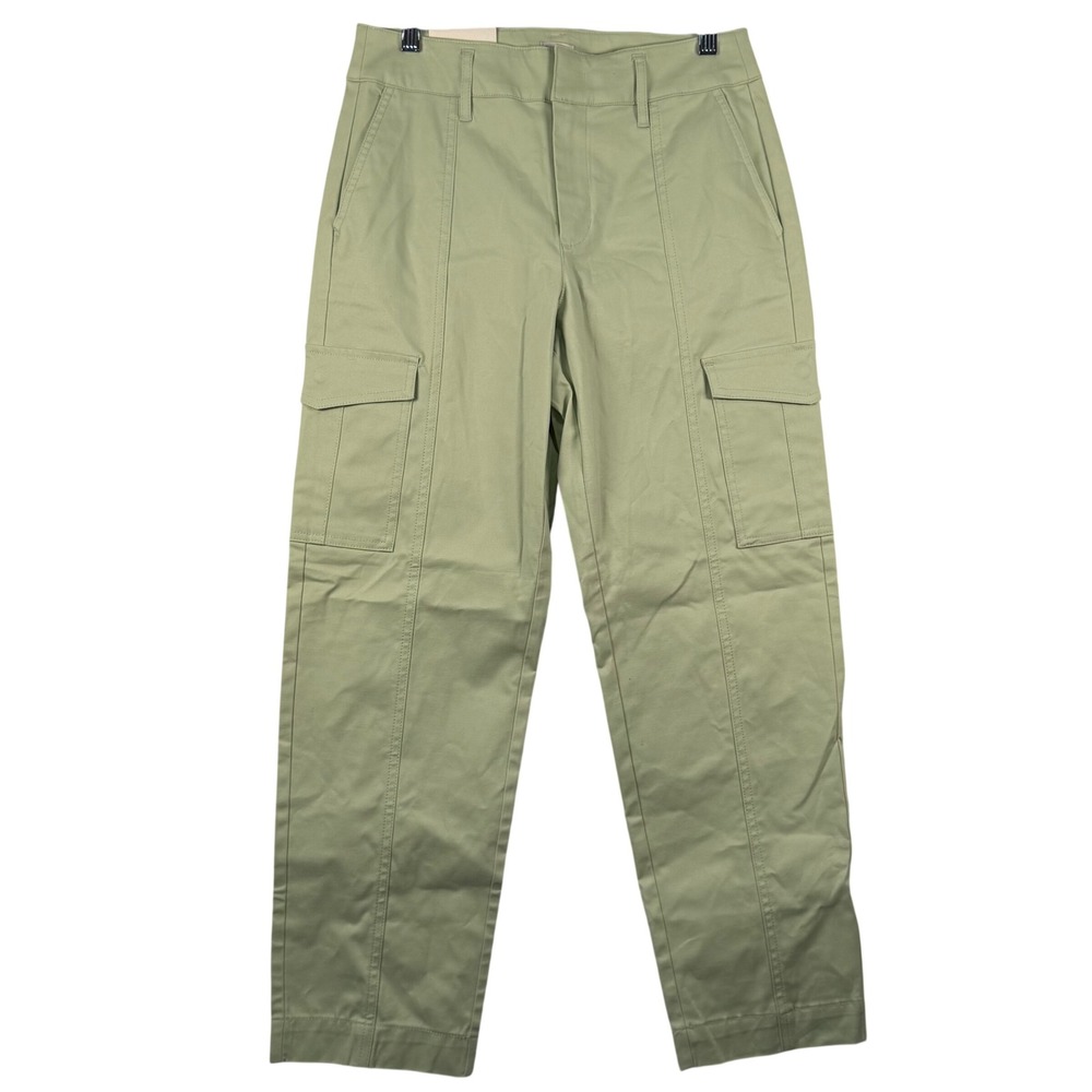 A New Day Women 6 Cargo Pants Sage Green High Rise Tapered Slim Utility Gorpcore